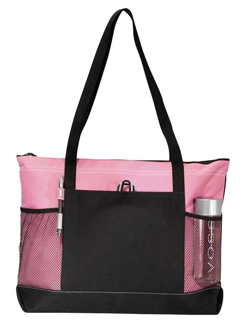 zipped tote bag